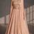 Peach Mirror and Sequin Work Circular Lehenga with Sweetheart Neck Blouse