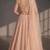 Peach Mirror and Sequin Work Circular Lehenga with Sweetheart Neck Blouse