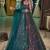 Multi-Tone Sequin Work A-Line Lehenga with Contrast Green Dupatta