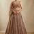Brown Heavy Sequin Work A-Line Lehenga Choli Set