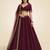 Elegant Maroon Sequin A-Line Lehenga with Self-Weave Texture and Zari Border