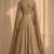 Luxury Gold Sequin Lehenga with Attached Floor-Length Cape Sleeves