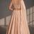 Light Peach Sequin Work A-Line Lehenga Choli Set