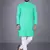 Seagreen solid cotton blend straight kurta for men