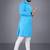 Skyblue solid cotton blend straight kurta for men