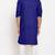 Royalblue solid cotton blend straight kurta for men