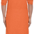 Orange solid cotton blend straight kurta for men