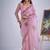 Levender color soft oregenza tissue handwork zircon border saree