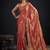 Fenta color fendi silk two ton with foil handwork zircon work saree