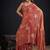 Fenta color fendi silk two ton with foil handwork zircon work saree