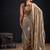 Grey color fendi silk two ton with foil handwork zircon work saree