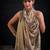 Grey color fendi silk two ton with foil handwork zircon work saree