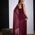 Maroon color fendy silk two tone zircon sequence butta work saree