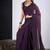 Purple color fendy silk two tone zircon sequence butta work saree