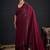 Maroon color fendy satin silk two tone zircon sequence handwork saree