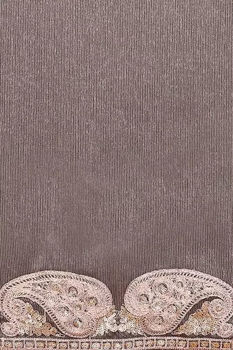 sitara silk blend embroidery work saree with unstitched gota patti blouse