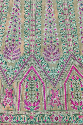 Ready To Wear Lehenga & Unstitched Blouse With Dupatta Free Size Upto 42
