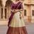 Embroidered Semi-Stitched Lehenga & Blouse With Dupatta Free Size Upto 42