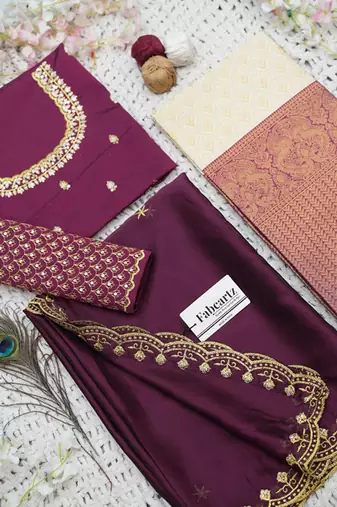 Embroidered Semi-Stitched Lehenga & Blouse With Dupatta Free Size Upto 42