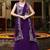 Purple Printed Embroidered Georgette Draped Lehenga Choli Shrug Free Size Upto 42