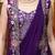 Purple Printed Embroidered Georgette Draped Lehenga Choli Shrug Free Size Upto 42