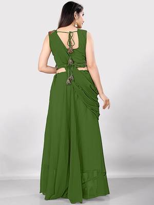 Embroidered Lehenga Saree Free Size Upto 42 3