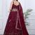 Embroidered Sequinned Ready To Wear Lehenga & Blouse With Dupatta Free Size Upto 42