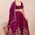 Embroidered Thread Work Ready To Wear Lehenga & Blouse With Dupatta Free Size Upto 42