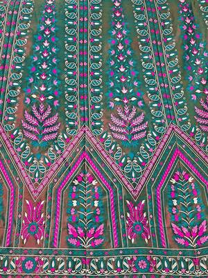 Ready To Wear Lehenga & Unstitched Blouse With Dupatta Free Size Upto 42 3
