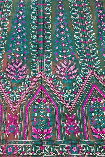 Ready To Wear Lehenga & Unstitched Blouse With Dupatta Free Size Upto 42