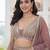 Embroidered Sequinned Semi-Stitched Lehenga & Unstitched Blouse Silk Georgette Free Size Upto 42