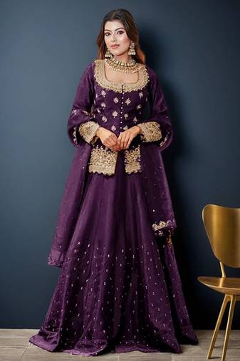 Embroidered Ready To Wear Lehenga & Blouse With Dupatta Free Size Upto 42