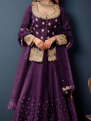 Embroidered Ready To Wear Lehenga & Blouse With Dupatta Free Size Upto 42 2