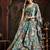 Green Floral Printed Embroidered Silk Blend Lehenga Choli Dupatta Free Size Upto 42