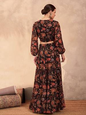 Printed Ready To Wear Lehenga & Free Size Upto 42 3