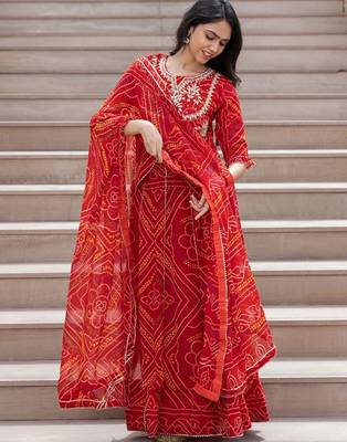 Embroidered Ready To Wear Lehenga & Blouse With Dupatta Free Size Upto 42 1