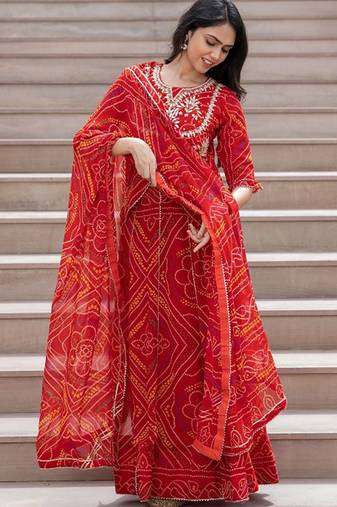 Embroidered Ready To Wear Lehenga & Blouse With Dupatta Free Size Upto 42