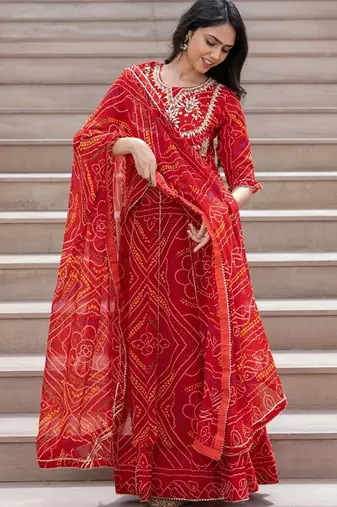 Embroidered Ready To Wear Lehenga & Blouse With Dupatta Free Size Upto 42