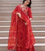Embroidered Ready To Wear Lehenga & Blouse With Dupatta Free Size Upto 42