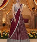 Embellished Sequinned Semi-Stitched Lehenga & Unstitched Blouse With Dupatta Free Size Upto 42