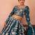 Embroidered Sequinned Semi-Stitched Lehenga & Unstitched Blouse With Dupatta Free Size Upto 42