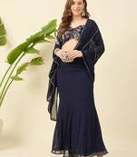 Printed Ready To Wear Lehenga & Blouse With Dupatta Free Size Upto 42