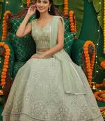 Floral Embroidered Lehenga Choli Free Size Upto 42