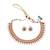 Maroon  with pearls copper choker set