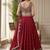 Embroidered Semi-Stitched Lehenga & Blouse With Dupatta Free Size Upto 42