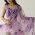 Floral Printed Organza Semi-Stitched Lehenga & Blouse With Dupatta Free Size Upto 42
