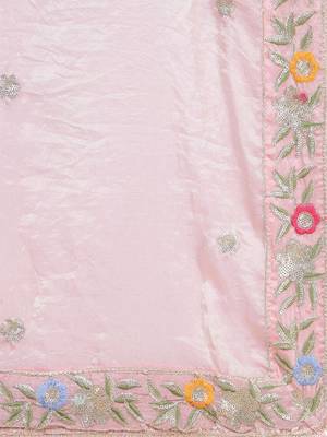 Embellished Sequinned Semi-Stitched Lehenga & Unstitched Blouse With Dupatta Free Size Upto 42 3