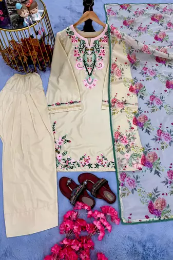  crepe farshi salwar kameez with printed dupatta party wear suit