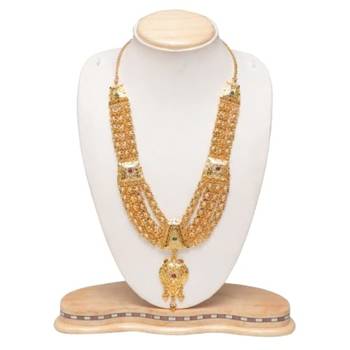 South Indian golden long haram set 2