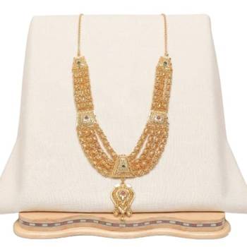 South Indian golden long haram set 3